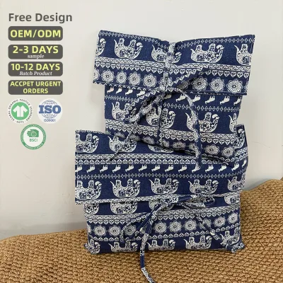 Chuanghua Organic Cotton Reusable Toiletries Storage Bag-Large Capacity Custom Printed Logo Multiple Colors Wholesale Gift