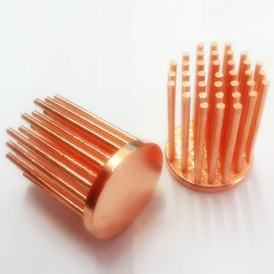 Custom Round Copper Heat Sink Oxidation for Led Copper Cold Forging Pin Radiator