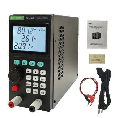 Dikkod ET5406A+ Programmable DC Electronic Load Tester 200W 120V 20A Battery Capacity Tester CC CV CR CP Modes USB Remote