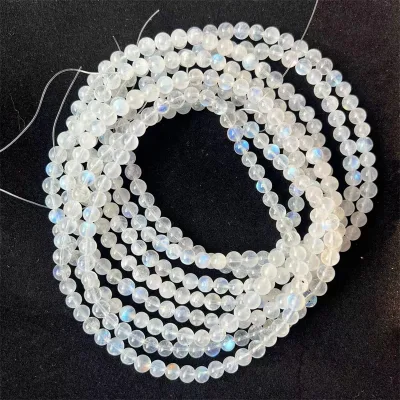 6mm High Quality Crystals Bracelet Natural Blue Moon Stone Bracelet for Jewelry