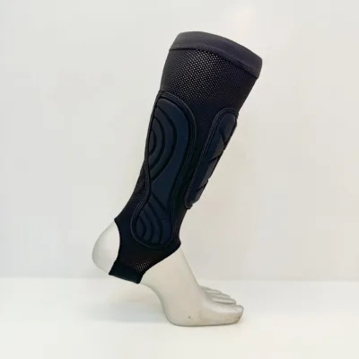 Hot-pressing Football Shin Guards Calf Ankle Protection Breathable Anti-collision Anti-slip Honeycomb PU Material Adult Children