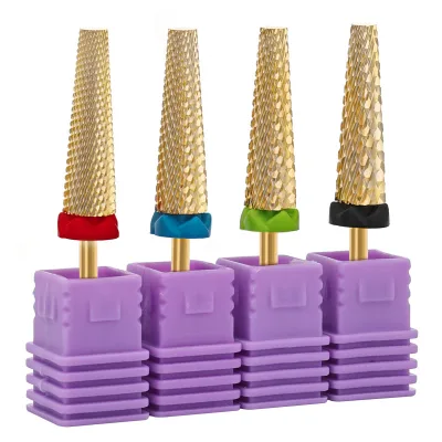 Custom Ultra Long Gold Tungsten Steel Fast Drill Bits for Nails Nail Polishing Heads Nail Removal Tools