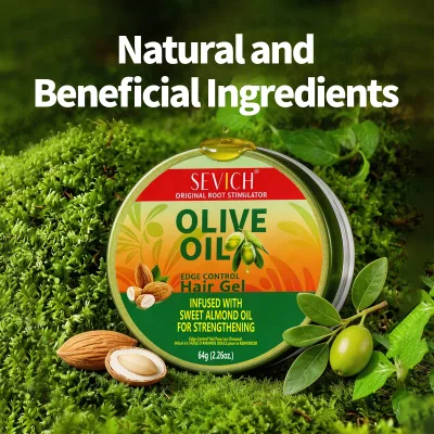 Wholesale Edge Control Private Label Your logo Olive Oil Moisturize Smooth Dry Hair extra Hold Edge Control Shine Hair Gel