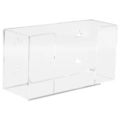 Wall Mounted Clear Acrylic Single Glove Box Dispenser Storage Holder for Hospital Restaurant Food Service