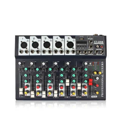Lane F7-USB Best Selling Product Portable BT Mini Prosonus 7 Channel Home Party Audio Mixer