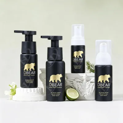 Recyclable Black Matte Aluminum Skincare Packaging, Foam Pump Bottle Lotion Pump Bottle Spray Bottle for Personal Care Cosmetic