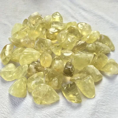 Wholesale Natural Citrine Crystal Tumbled Stone Yellow Quartz Gravel Stone for Decoration