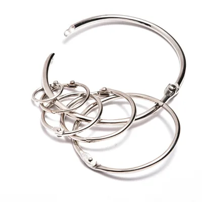 Metal Spiral Binding Rings for Office Use 5.0 Metal Magnet Rings Binder Clips Loose Leaf Calendar Notebook Album Book Ring