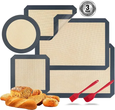 France Design Silicone Baking Mat Jumbo Non-stick Cooking Mat and Glass Baking Sheet Healthy Baking Mat Sheet