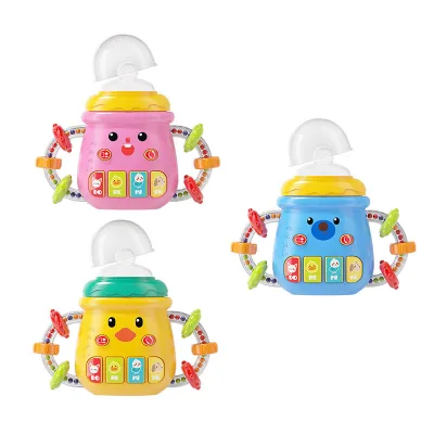 Newborn Soft Glue Teether Educational Toy Musical Feeding Bottle Pacifier Baby Mobile Soothing Vocal Music Toys