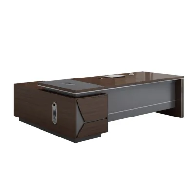 Foshan High Quality Cheap Price Modern L Shape MDF Easy Assembly High End Director Manager CEO Executive Furniture
