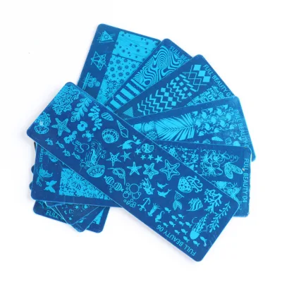 Nail Art Transfer Steel Plate European and American Summer Underwater Animal World love Bud Rose Template
