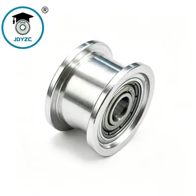 Stainless Steel Metal Flat Belt Drive Pulley With 694ZZ Deep Groove Ball Bearing Idler Wheel for Automation Equipment