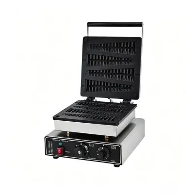 Commercial 4 Pieces Pine Tree Shaped Lolly Waffle Maker Machine Electric Non-stick Christmas Waffle Iron 1750W 220V for Cafe