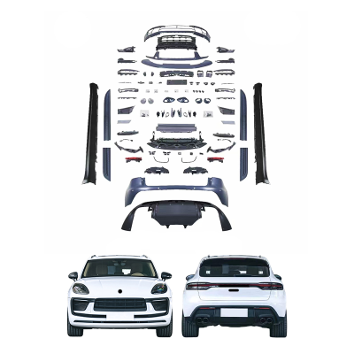 2014-2021 Body Kits for Cars 95B Upgraded 2023 Front and Rear Bumpers Daytime Running Light Side Skirts for Macan
