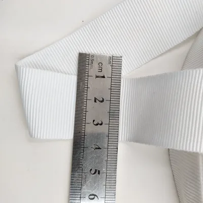 Polyester Grosgrain Ribbon White Webbing Polyester Ribbon High Quality Webbing Tape