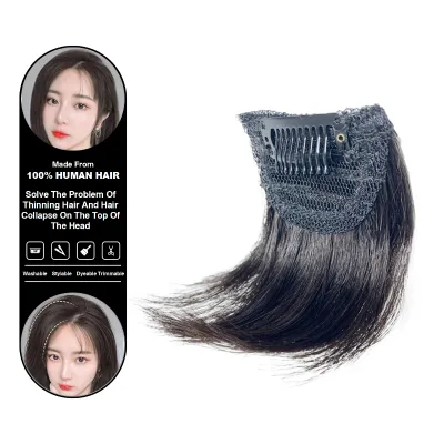 Premium 100% Indian Human Hair Toppers Clip-in Hairpiece for Women with Thin Hair Natural Volume Solution