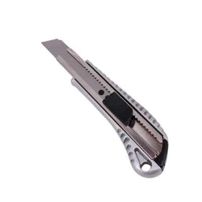 Sliding Lock Factory Utility Cutter Knife Hot Hand Tool with Aluminum Alloy Handle with Snap off High Quality Blade OEM