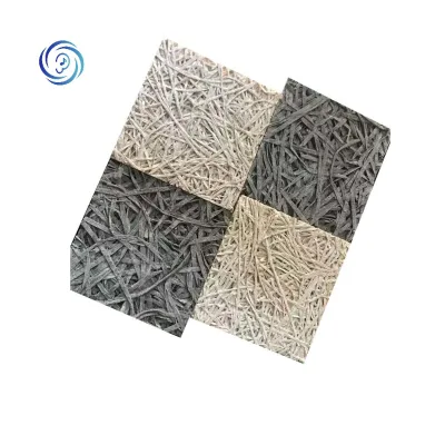 Damp-proof Stable Structure Low VOC Eco-friendly Natural Wood Fiber Wood Wool Acoustic Panel
