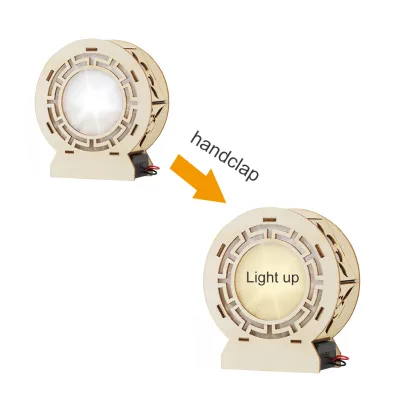Voice-controlled Sensor Light Kids Craft Toy Diy Wooden stem Kit (mechanical/science)
