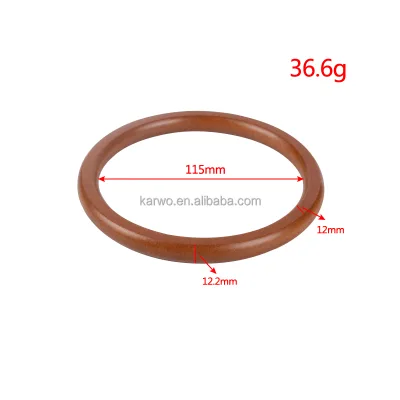 Karwo 115mm Round Retro Purse Handbag Handle, Wooden Handle for Bag Making