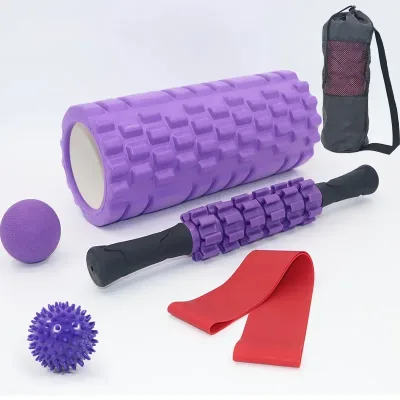 ZJFIT Factory Direct Wholesale Custom Logo Deep Tissue 6-in-1 Muscle Massage Stick Hoop Band Eco-friendly/Durable ABS/EVA/PVC