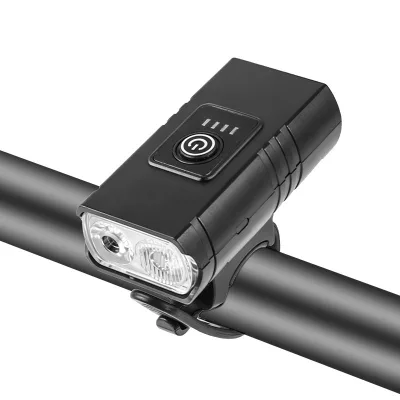 Dual Light XPE Outdoor Flashlight for Cycling Sports Light with Floodable Spotlight Portable USB Charging Bicycle Light