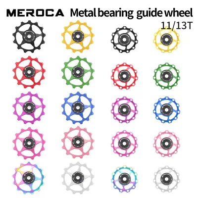 MEROCA Aluminum Body Metal Bearing Rear Derailleur for Peilin Mountain Bike Road Bike 11T 13T