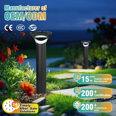 Microwave Sensor Human Body Sensing LED IP65 Waterproof Solar Garden Light with Automatic Brightness Adjustment Energy Saving