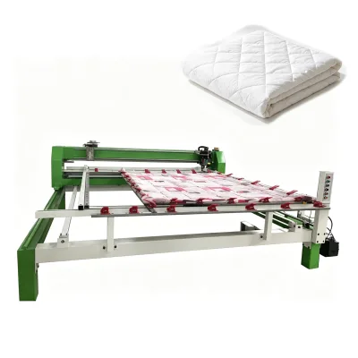Heavy Duty Double Needle Computer Quilting Machine with Auto Thread Trimmer for Home Textile Factory Use