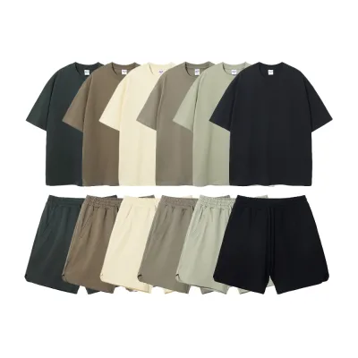 Sizes Tees Summer Men's T-shirt Sets Men's Casual Sportswear Sets for Wholesale Comfortable Breathable T-shirt Sets With Shorts