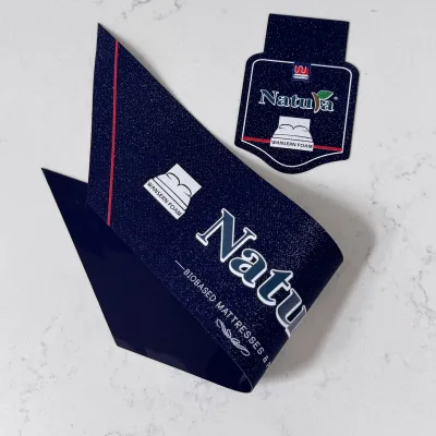 Customized Organic Woven Microfiber Fabric Waterproof Satin Labels for Mattress-Hot Melt Adhesive Custom Sizes & Colors