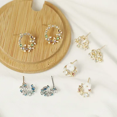 Wholesale New Designs Earrings Fashion Women Colorful Crystal Earring