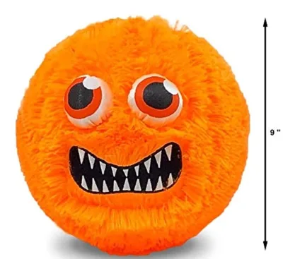 Kids Children 9" Inflatable Funny Face Furry Foot Ball with Eyes Big Bouncy Cuddle Buddies