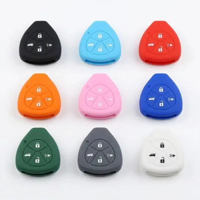 Custom Soft Silicone Remote Key Fob Cover for Toyota Camry RAV4 Highlander Case Protector Skin High Elasticity 9 Colors