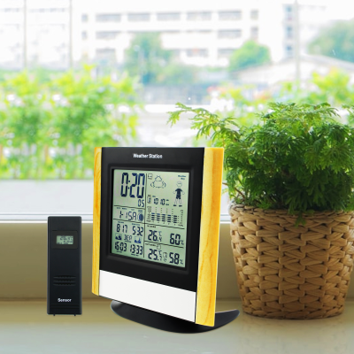 Digital Wireless Weather Station Indoor Outdoor Humidity Thermometer Temperature Forecast WWVB RCC 2 Sensors