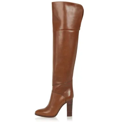 Large Size Sexy Women Over the Knee Long Boots Round Toe 2023 Hotsale High Heel Boots Elegant Vintage Over the Knee Boots