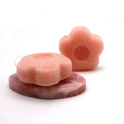 Bamboo Fiber Face Sponge Konjac Sponge Natural Activated Bamboo Charcoal Konjac Facial Sponge With Individual Packaging
