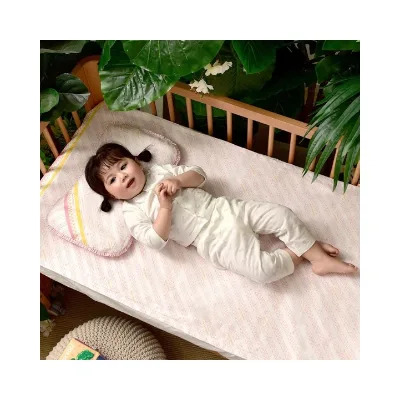 Summer Washable Not Sweaty Sleeping Mat Cooling Washable Quilt Pad for Baby Bedroom Mattress Pad Kids Ice Silk Bed Cover