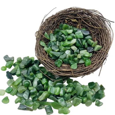 Natural crystal stone polished Healing stone green jade gravel tumbled stone crystal chips