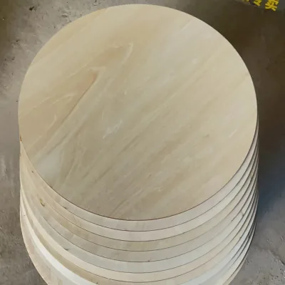 1/8 Inch Thick Round Poplar Wooden Plywood Cutouts Circles 20 Inch E0 Formaldehyde for Villa Home Decoration