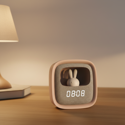 Hot Sale Alarm Clock Lamp Rechargeable Bunny Alarm Clock Digital Alarm Clock with Lamp