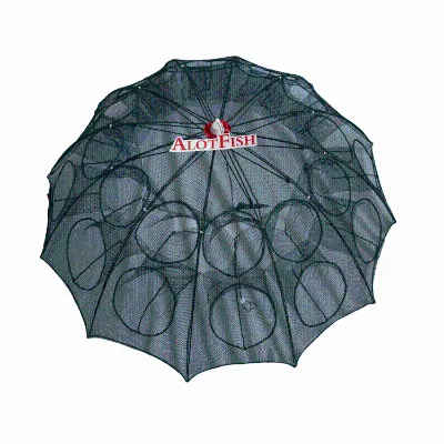 Factory Price Folded Portable 8 Holes Umbrella Fishing Trap Fishing Lobster Trap Crab Pot