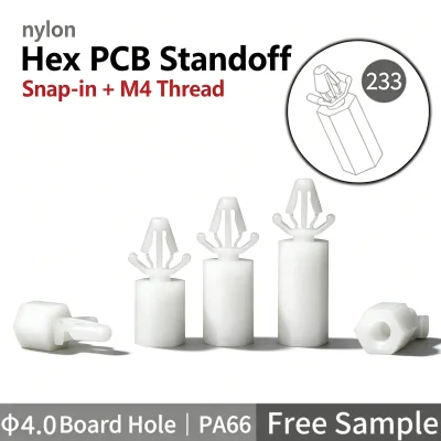 Hot Selling Single Head Latch Type PCB Circuit Board Standoff Self-Tapping Supports Nylon Spacers G233 PCB Standoff 6-28MM