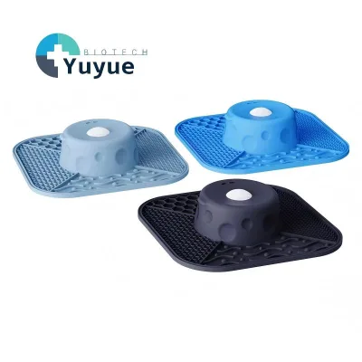 Multifunctional Silicone Pet Slow Feeder Lick Mat With Roller Water Bowl Strong Suction Cup Design for Dog Feeding Training