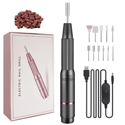 Luxury Professional Brushless Cordless Electric Nail Drill File Manicure Nail Art Polisher Machine