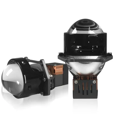 New High Power 180w 3inch 3 Lamp Cup Car Lens Projector 12v 6000k High and Low Light Car Lens