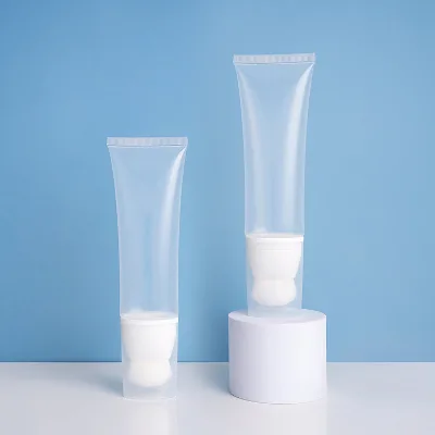 Custom Printed 120ml Empty Makeup Tool Cosmetic Packaging Soft Squeeze Cream Face Wash Tube With Nylon Brush