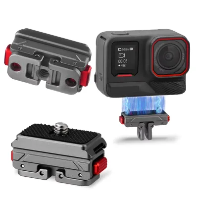 Quick Release Magnetic Adapter for Insta360 Ace/Ace Pro/2/X4/X3/X2 Action Camera Tripod Adapter Mount Plate-HDL