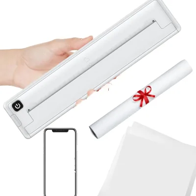 Inkless Thermal Printer A45 External Paper Tray A4 Photo Paper Printer Plastic 203dpi for USB